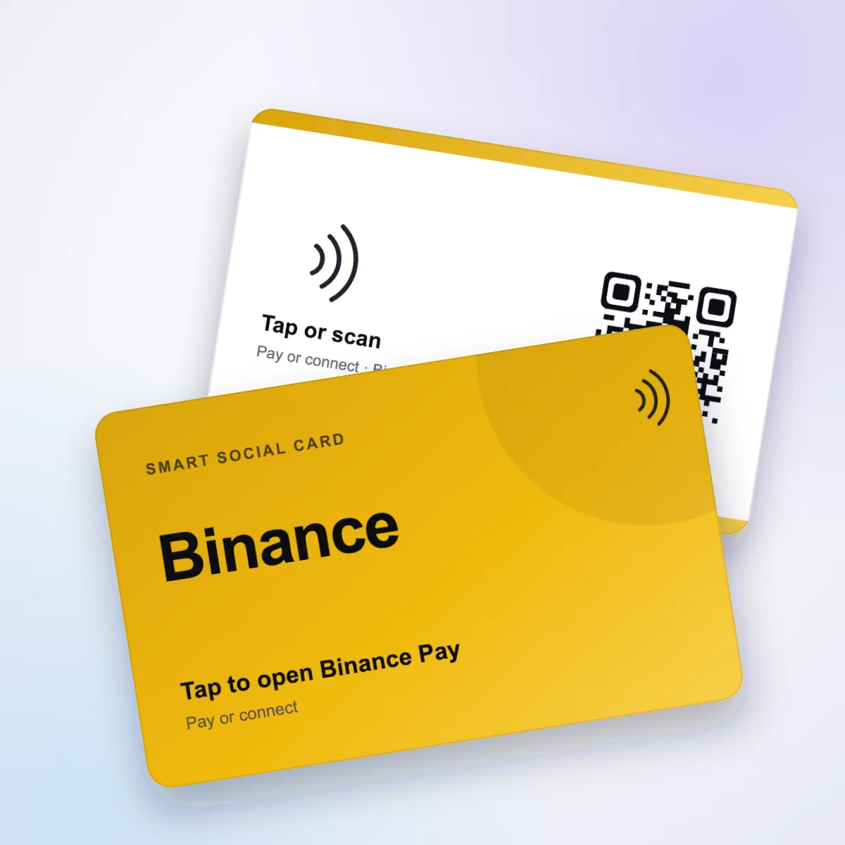 Binance NFC card, front and back