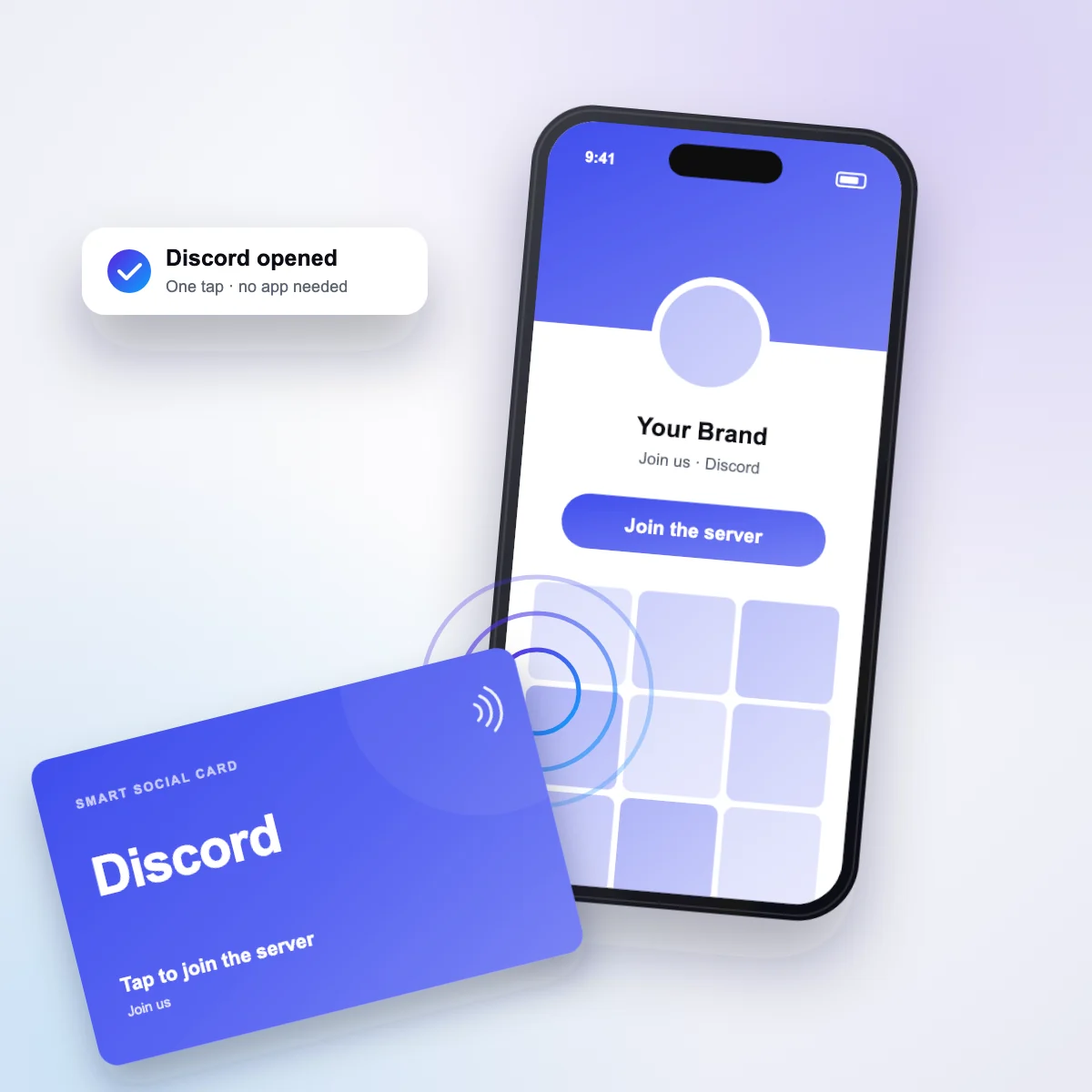 Tapping the Discord card opens Discord