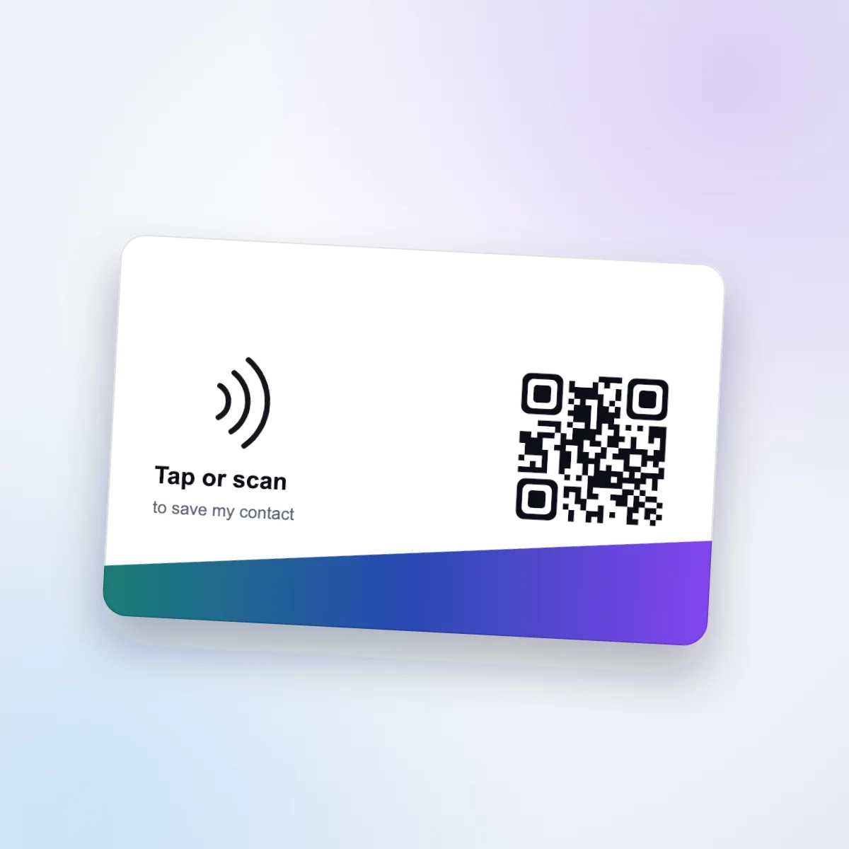 Back of the PVC card with QR code