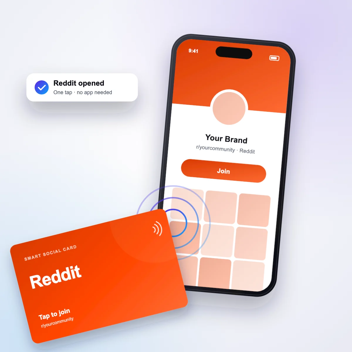 Tapping the Reddit card opens Reddit