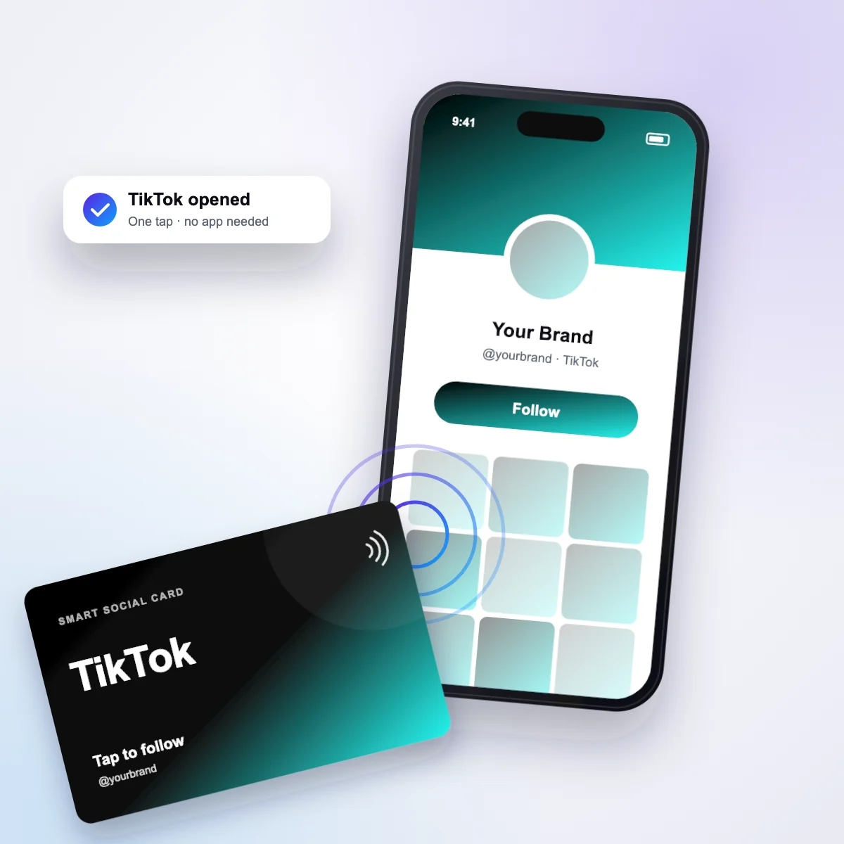 Tapping the TikTok card opens TikTok