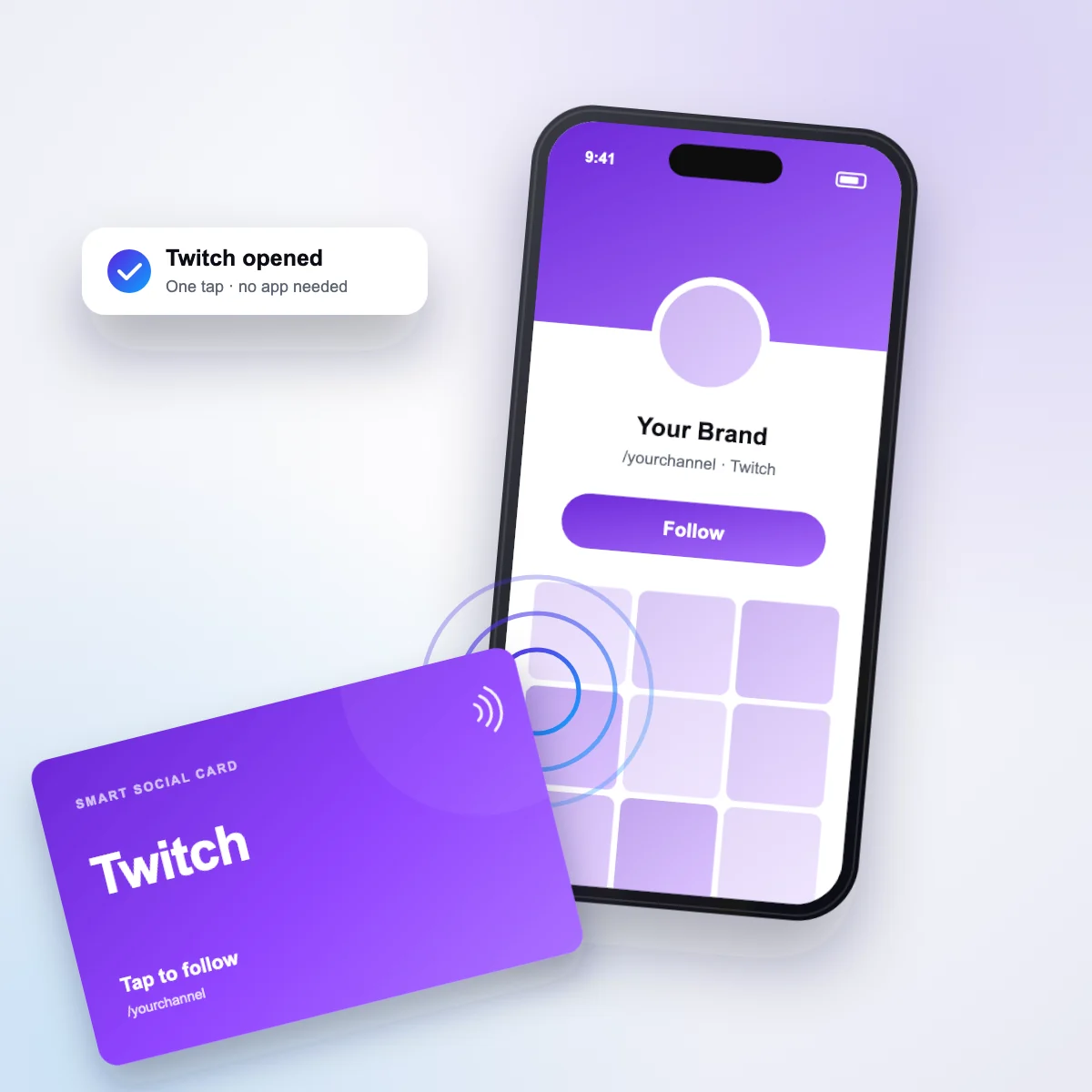 Tapping the Twitch card opens Twitch