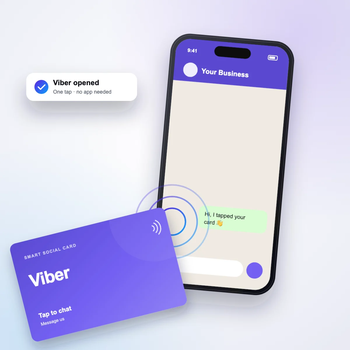Tapping the Viber card opens Viber