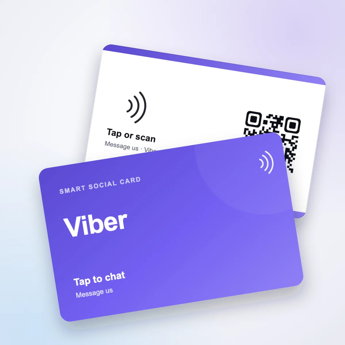 Viber NFC card, front and back
