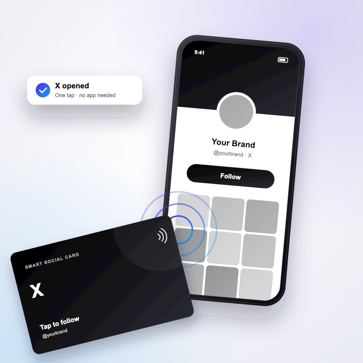 Tapping the X card opens X